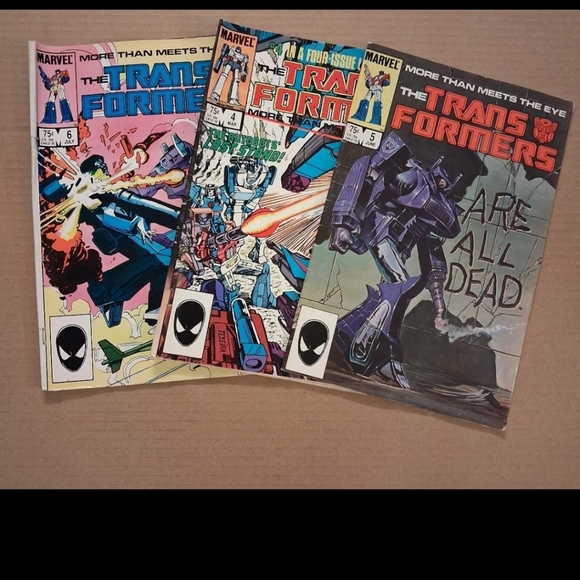 MARVEL "Transformers" Lot of 3 Comic Books 1980's Vintage - Picture 2 of 5